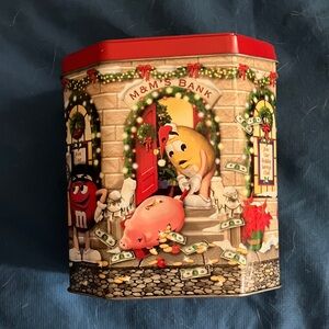 M&M'S Holiday Bank Tin, Vintage